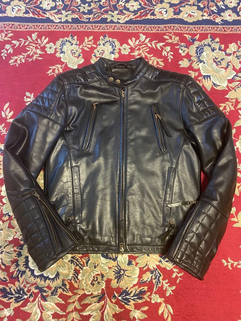 【DEGNER】レザーライダースジャケット　Mサイズ