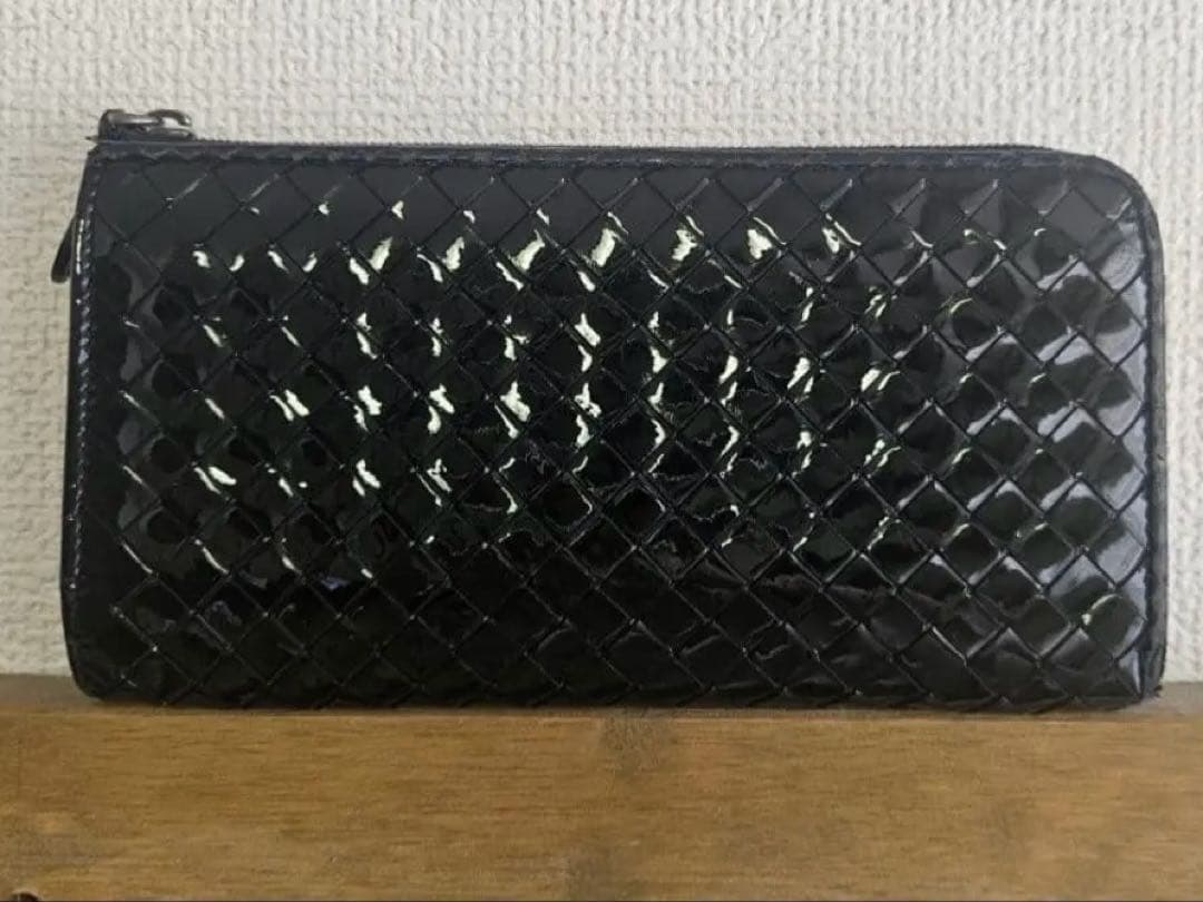BOTTEGAVENETA 長財布 希少エナメル蛇革 送料込み
