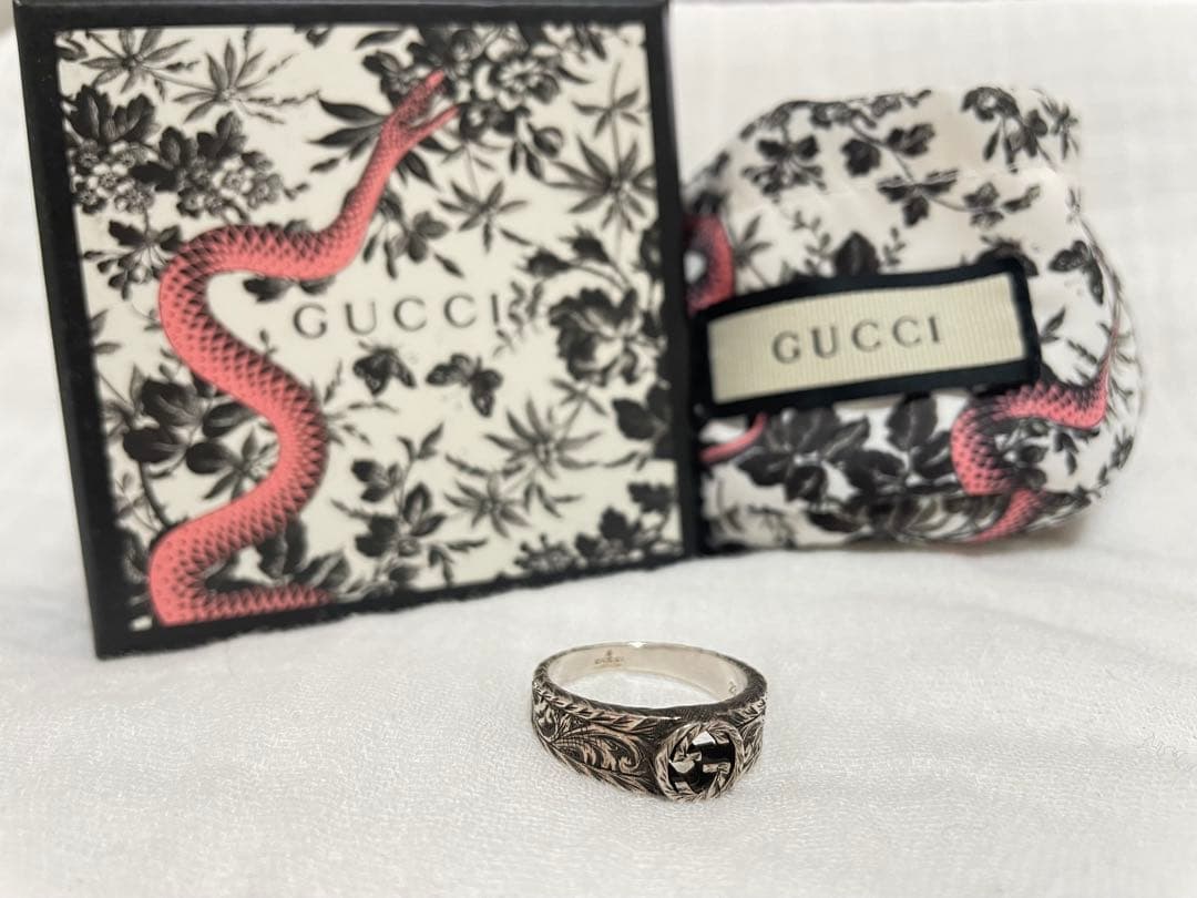 GUCCI シルバーリング サイズ23 グッチ　メンズ