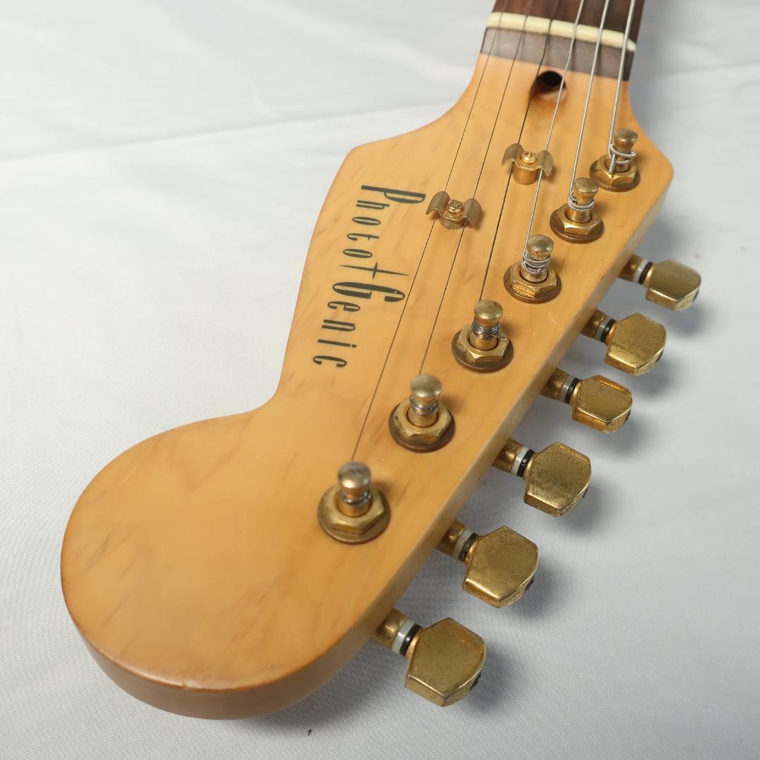 Photogenic エレキギター ストラトタイプ ホワイト ゴールドパーツ装備