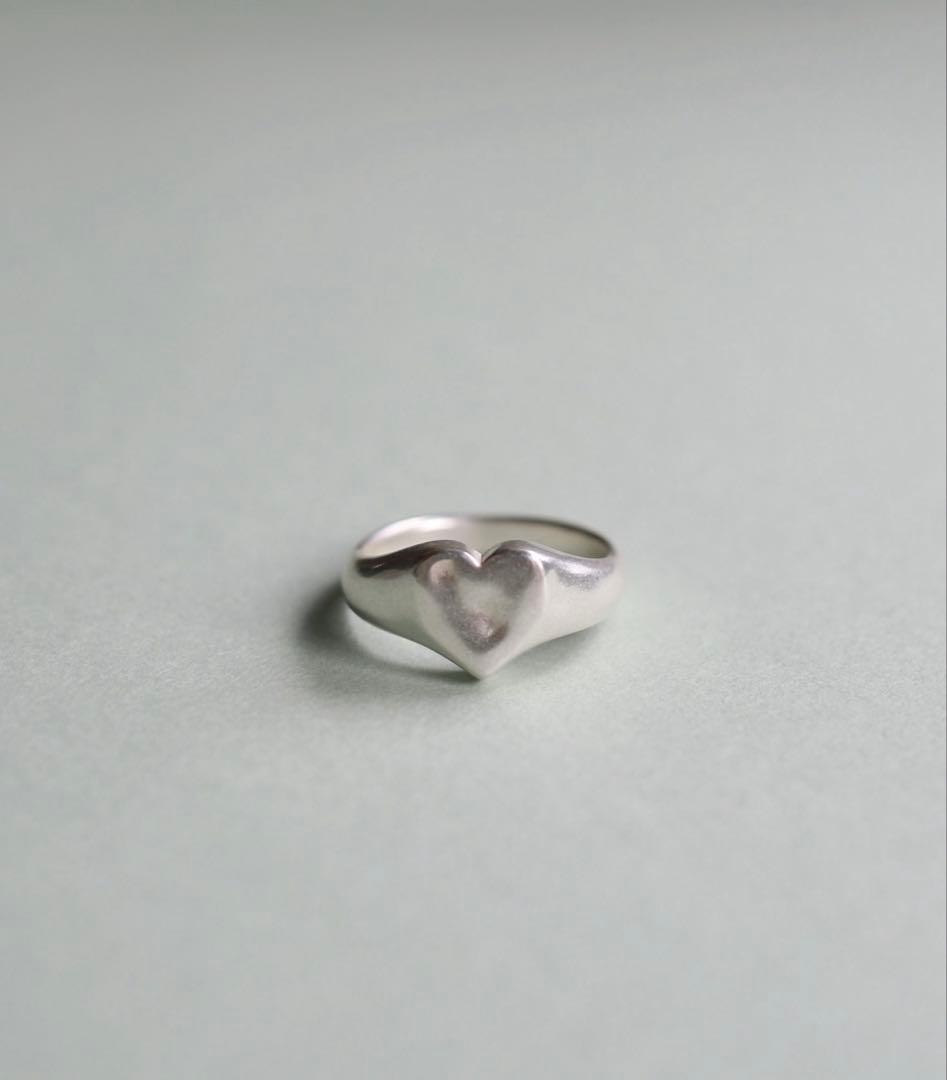 ten. SILVER925 ハートシグネットリング