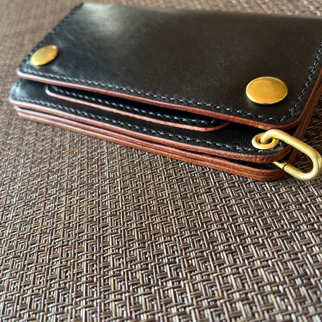 週末限定価格】MARYAM ホースフロント ミドルトラッカーウォレット 茶