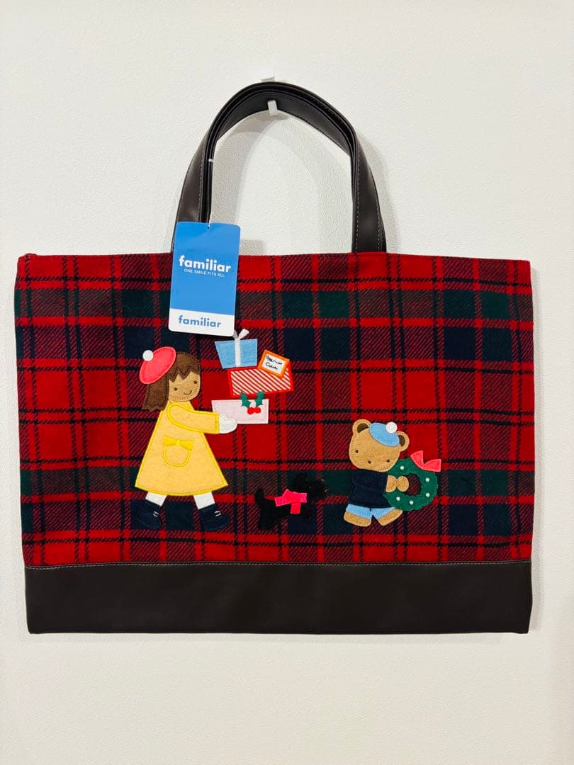 新品タグ付き】familiar クリスマス限定バッグ チェック柄 - メルカリ