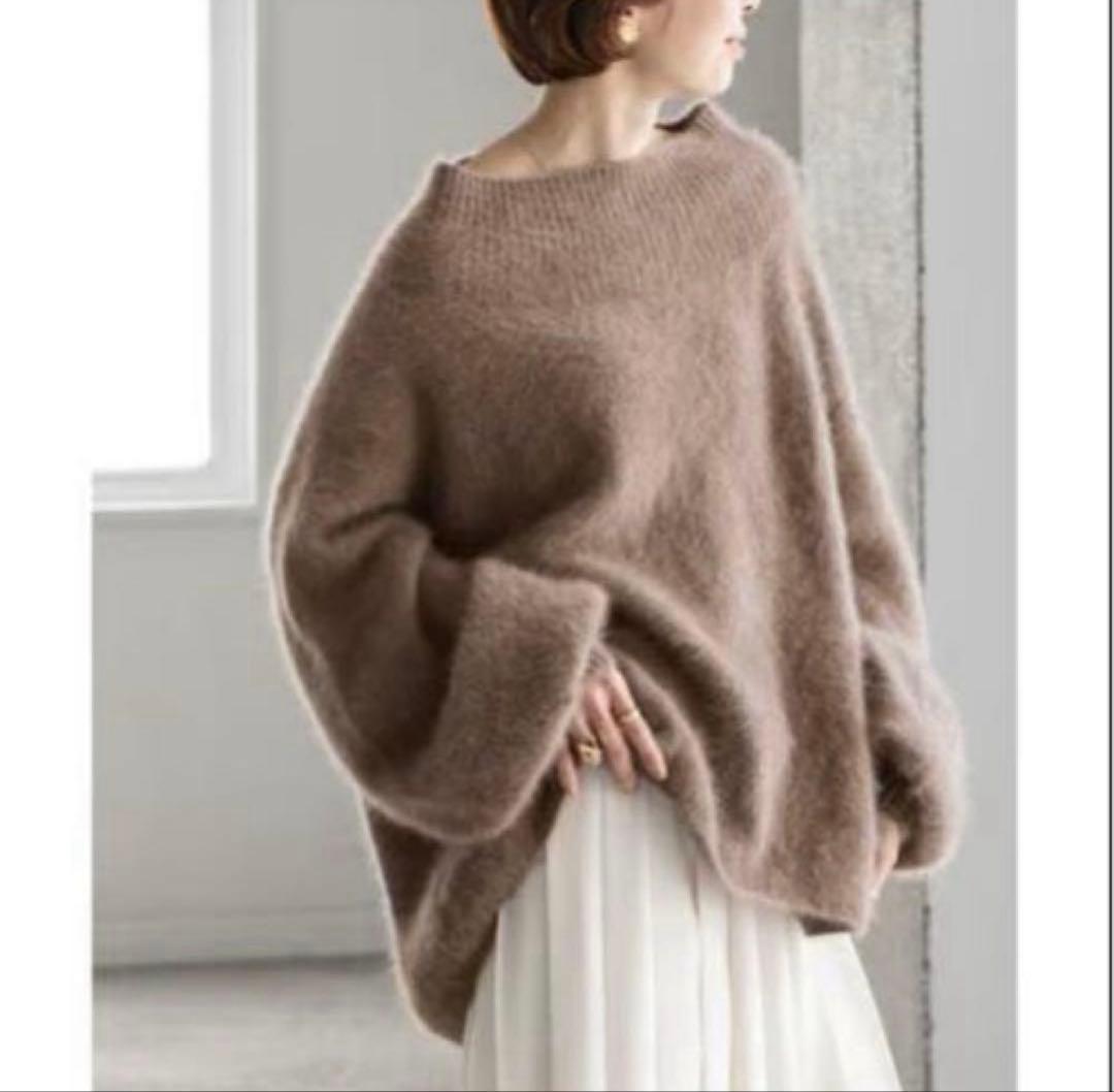 ノーブル　定価3万　ファーニットオフショルプルオーバー