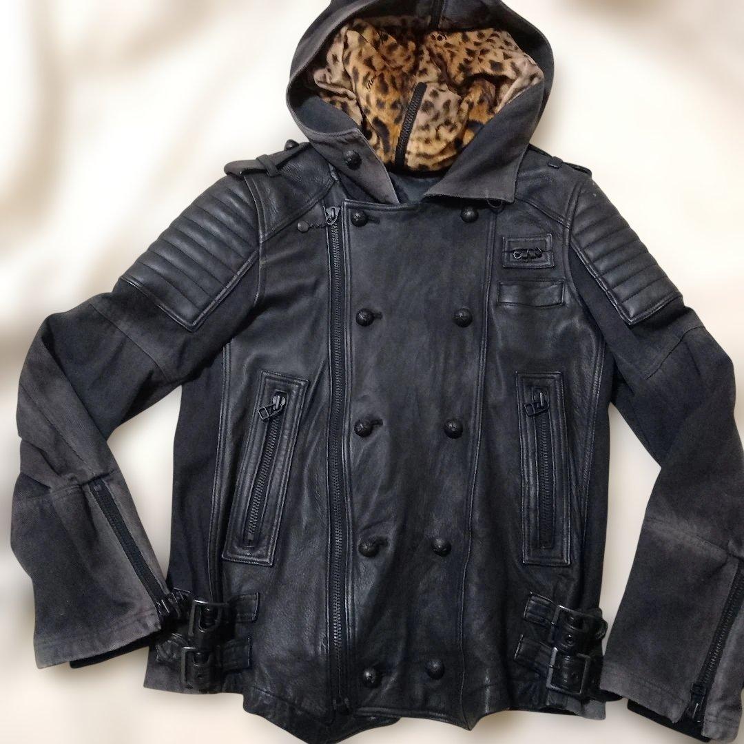 Roen hyde着用 N-2B ディアスキンライダースジャケット 鹿革 46 - メルカリ