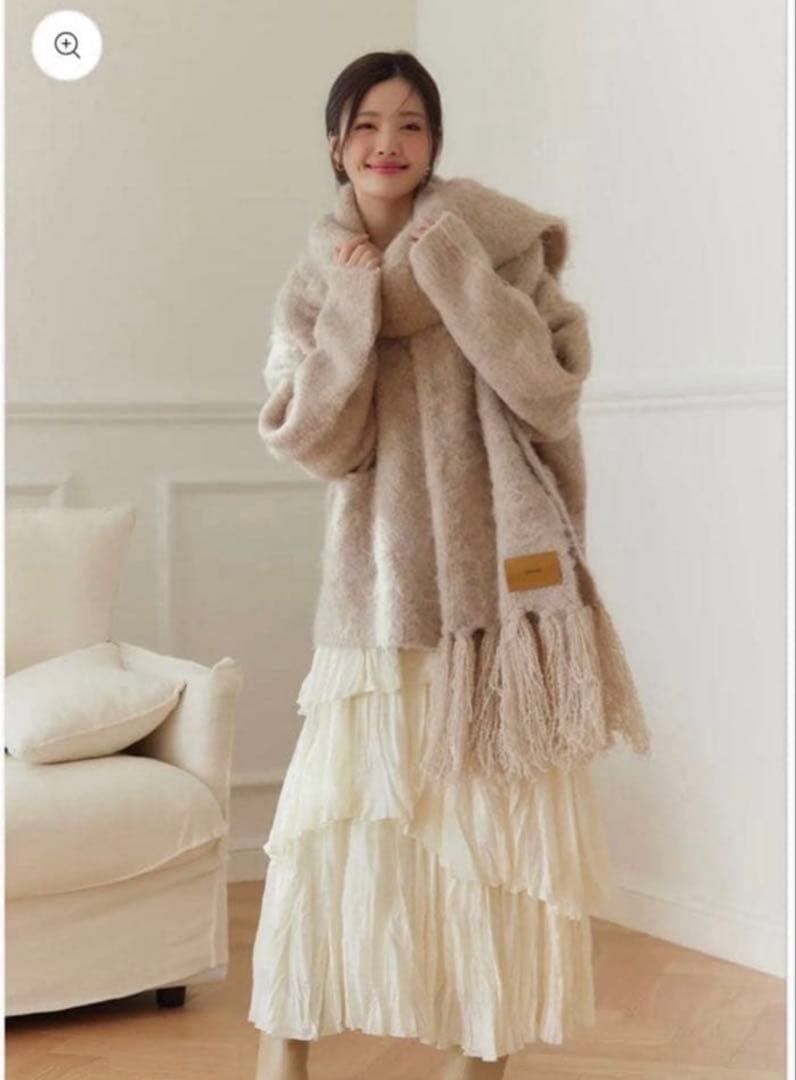 新品　ポローラ　オーバーサイズカーディガン　マフラーセット マフラーセットオーバーサイズカーディガン – poláura OFFICIAL ONLINE