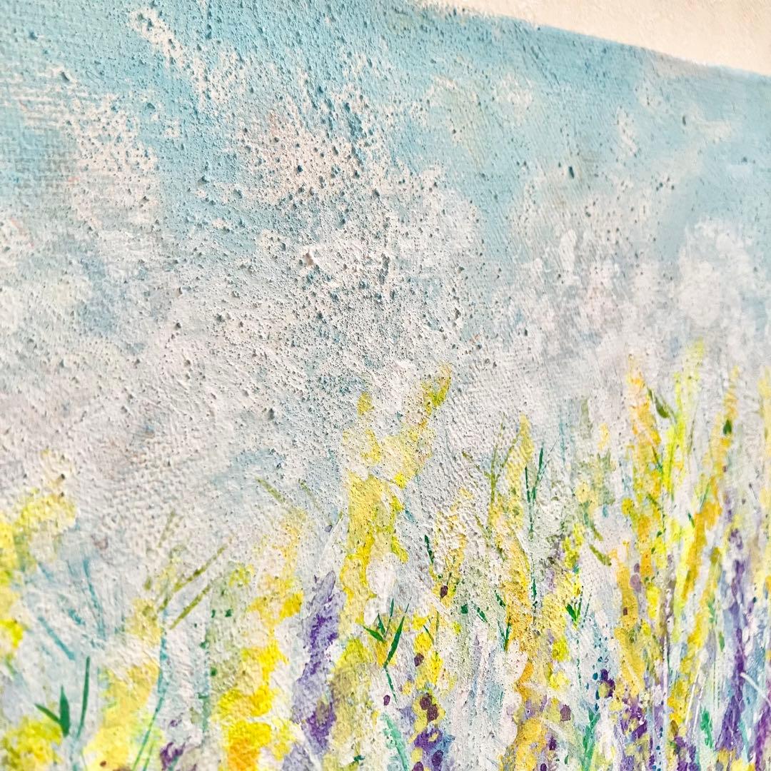 flower garden＊10号キャンバス 絵画 原画 風景画 春 大きい