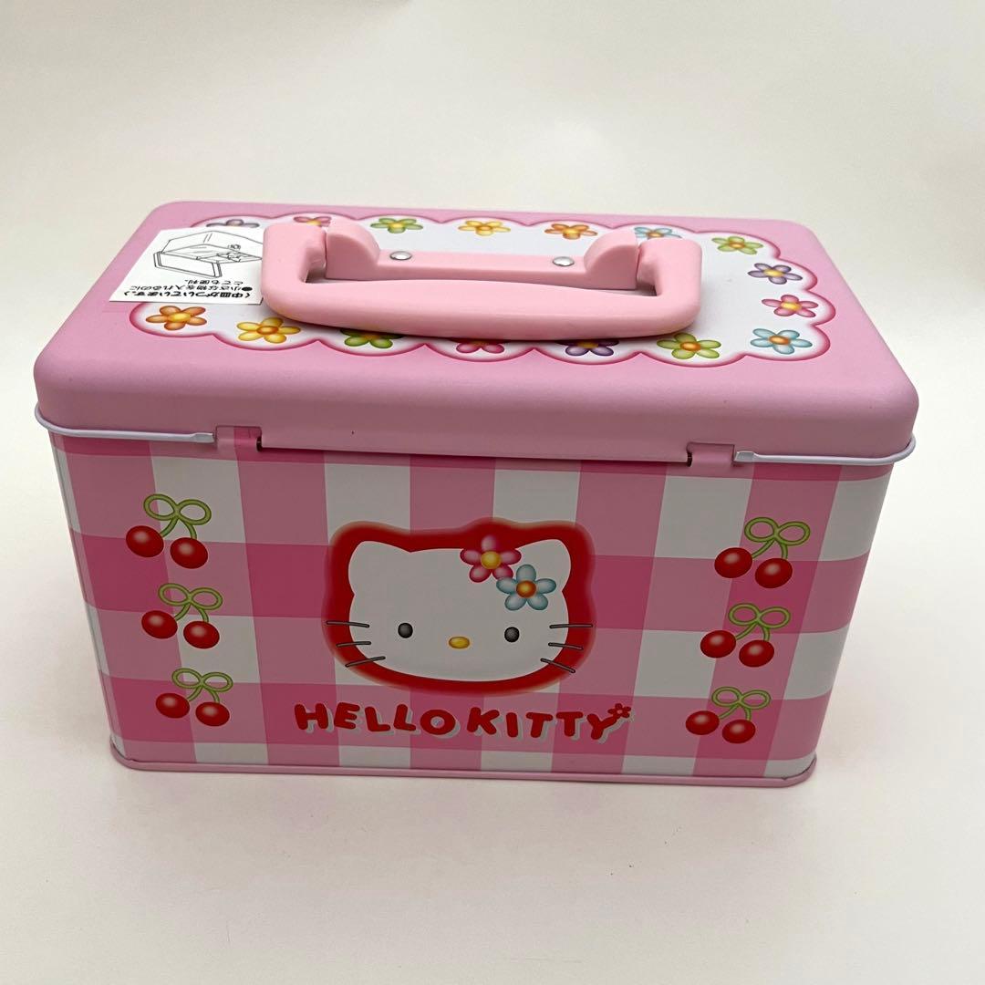 美品 希少 サンリオ ハローキティ さくらんぼキティ 缶 BOX トランク缶
