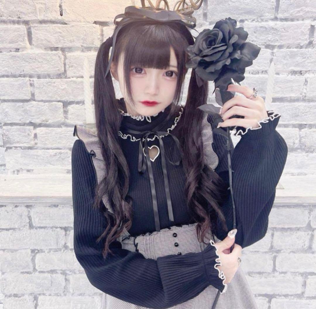 MARS ハートくり抜きテレコトップス 黒 - メルカリ