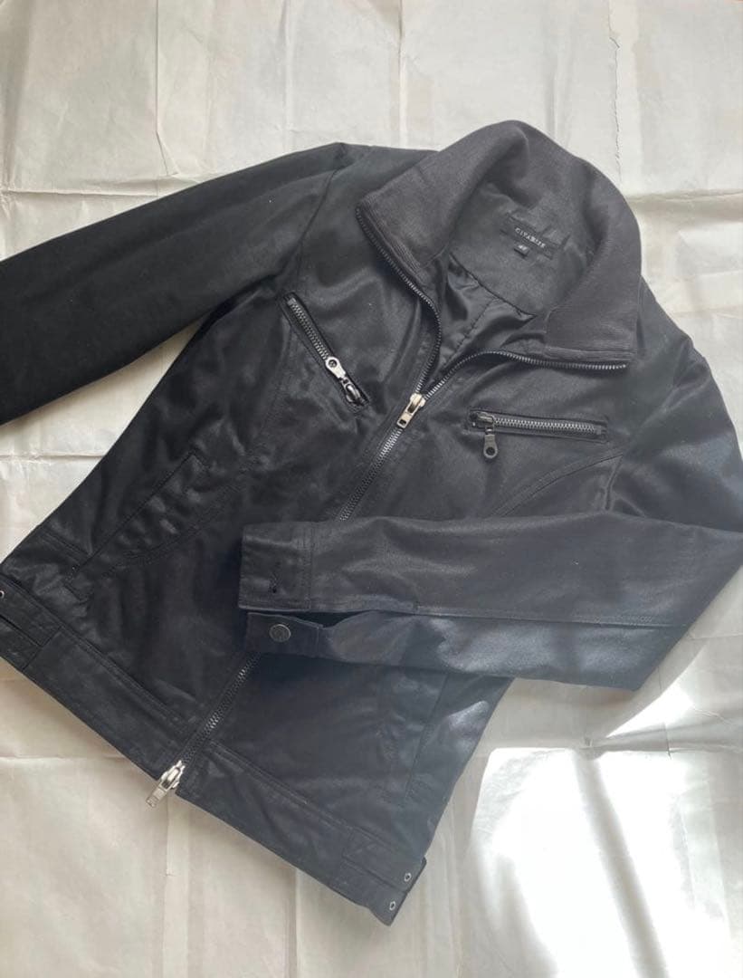 46(Lサイズ)CIVARIZE（シヴァーライズ）黒ライダースジャケット レア