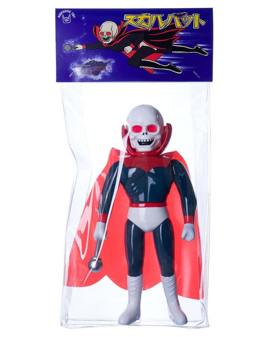 新品 黄金バット スタンダードソフビ 28cm パチ スカルバット 白