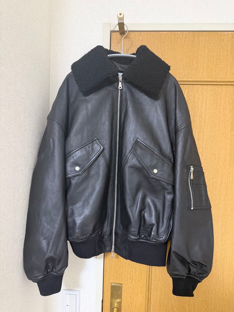 メゾンスペシャル シープレザームートンプライムオーバーG-1フライト