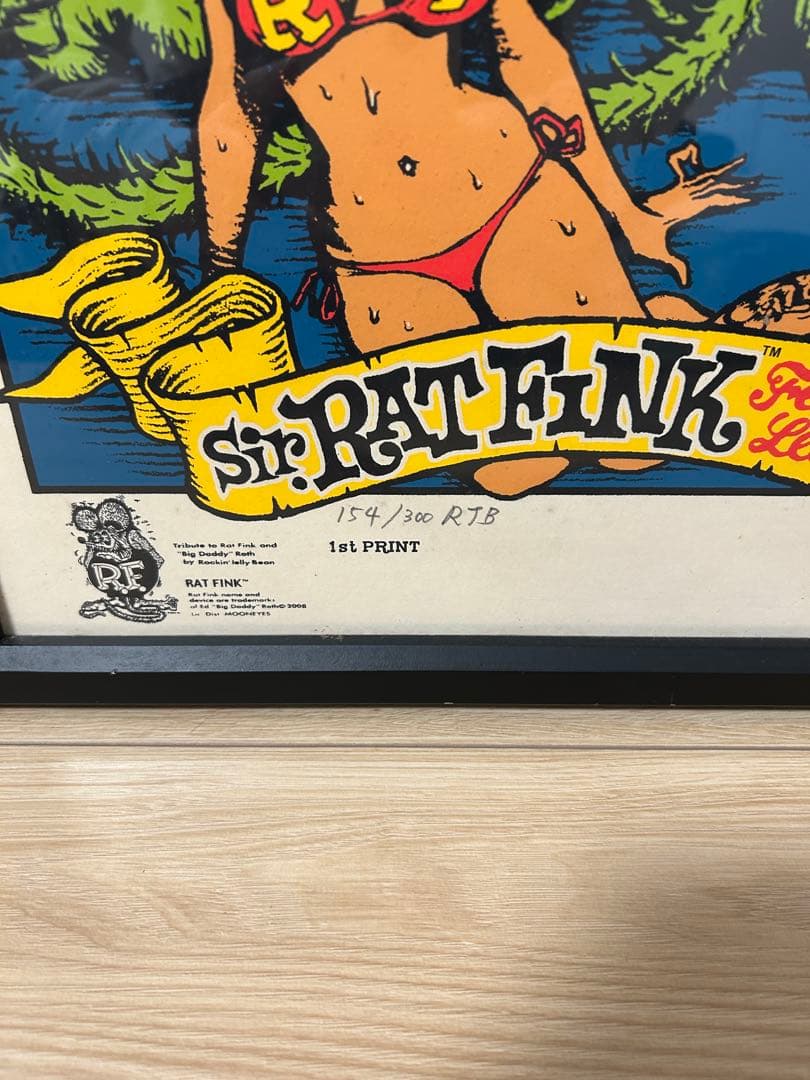Rat Fink ロッキンジェリービーン シルクスクリーン ポスター 直筆