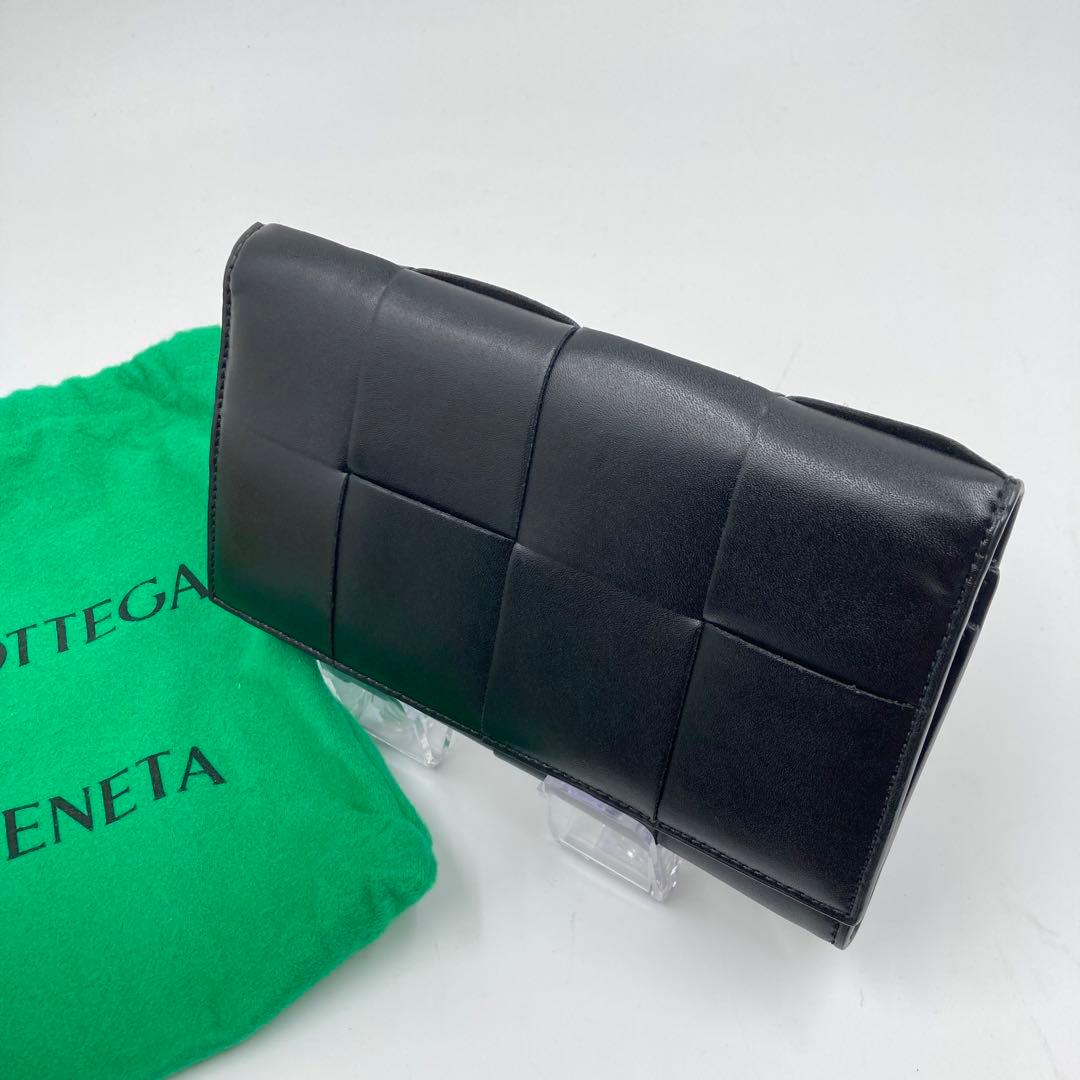 新品未使用BOTTEGA VENETA カセット イントレチャート 長財布 黒