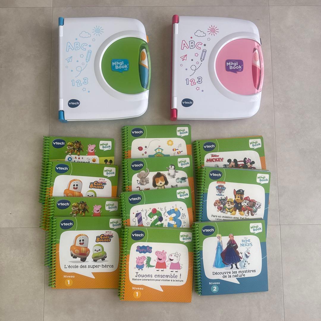 Magibook Vtech V2 フランス語　音声ペン　本11冊付き