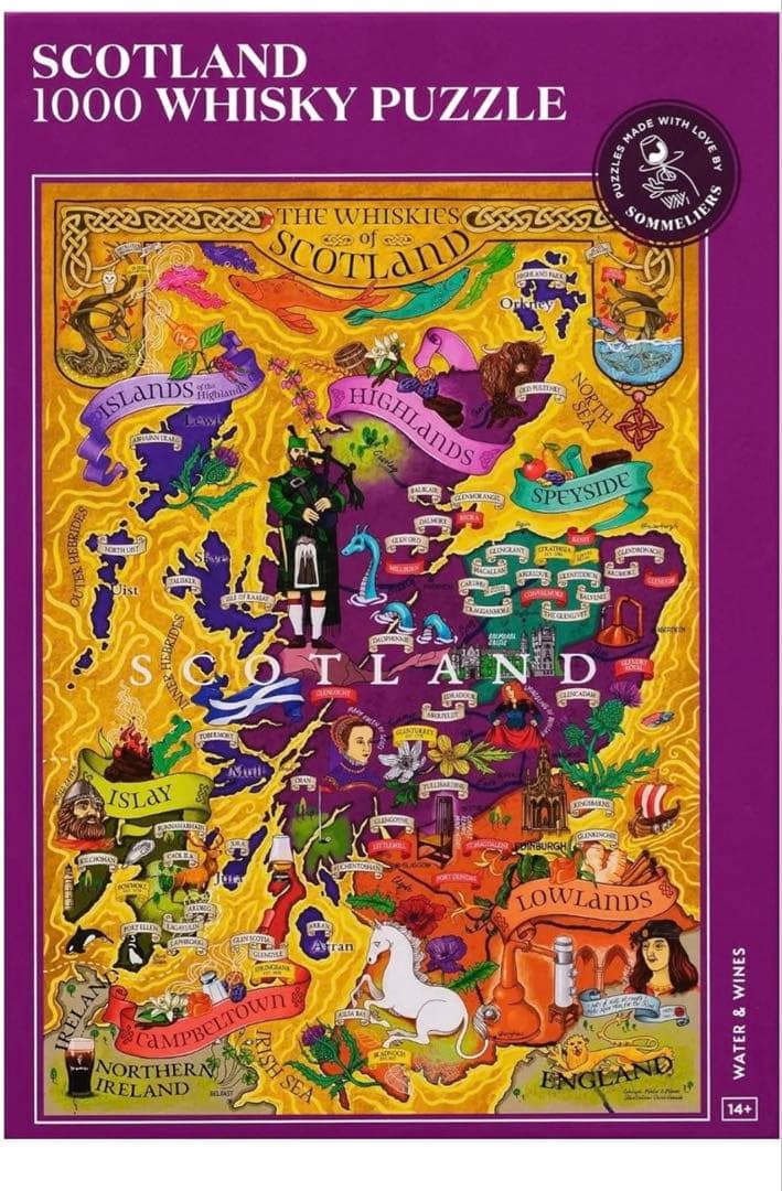 スコットランド　パズル　SCOTLAND 1000 WHISKY PUZZLE Whisky Puzzle - Scotland – MAD MAPS