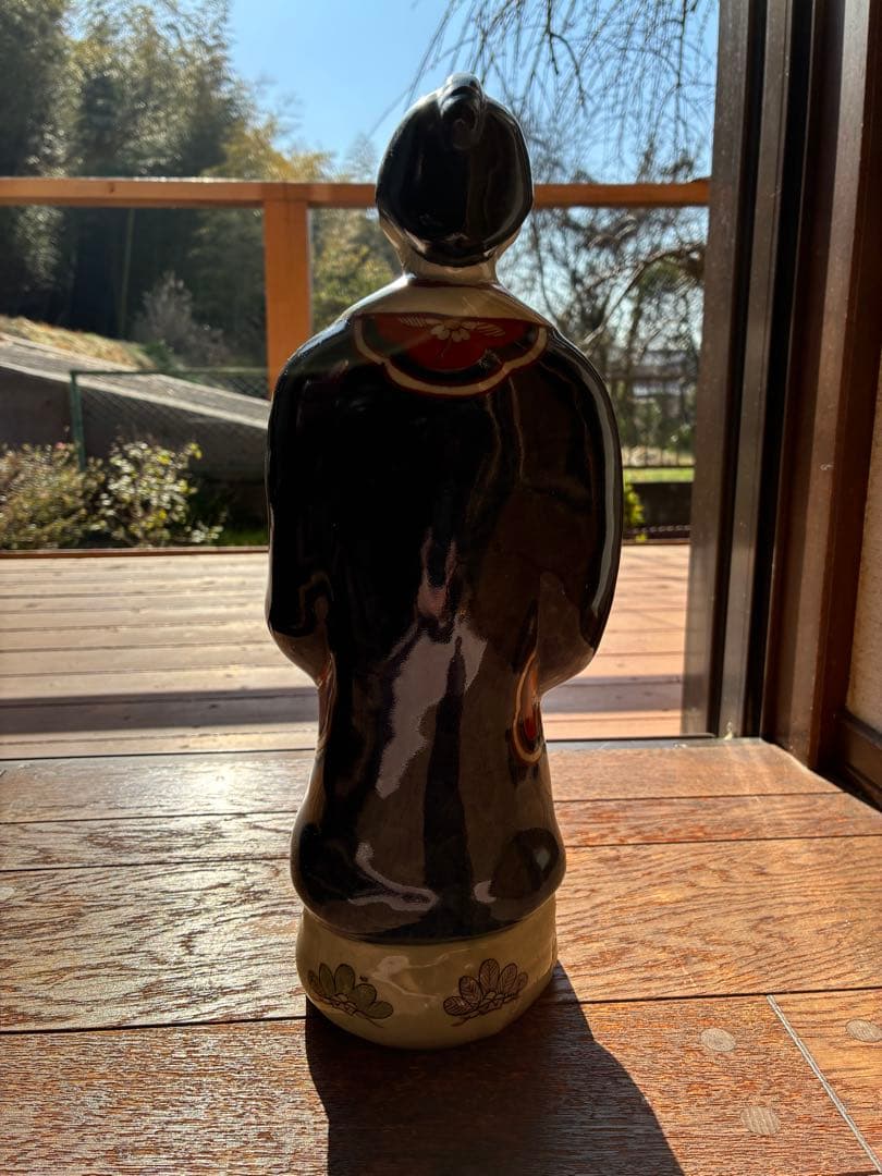 特大40cm 希少 有田焼、円左エ門窯 陶器人形 置物 時代風俗 色絵 骨董
