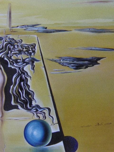 サルバドール ダリ、【姿の見えない眠る人、馬、獅子】、新品高級額