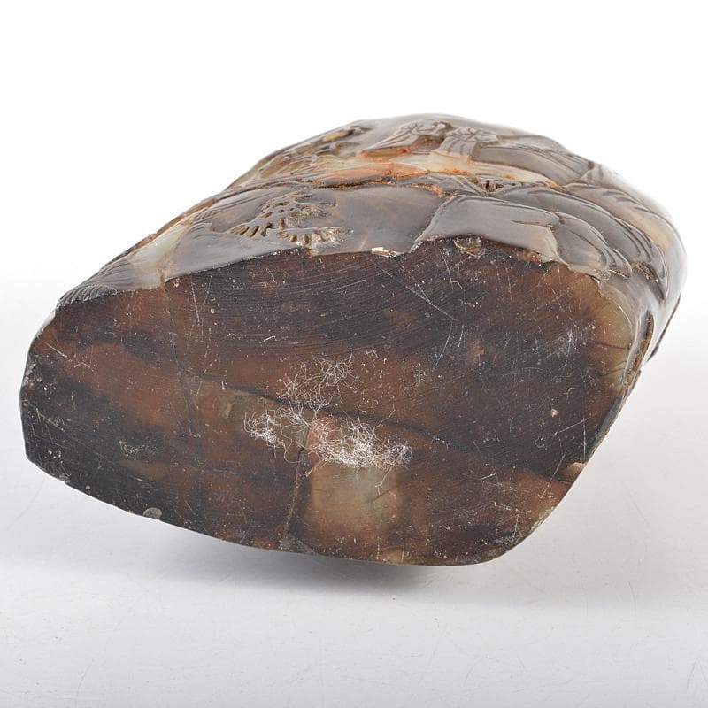 中国 玉石彫刻 山水人物刻 置物 合わせ箱 M R5746 - メルカリ