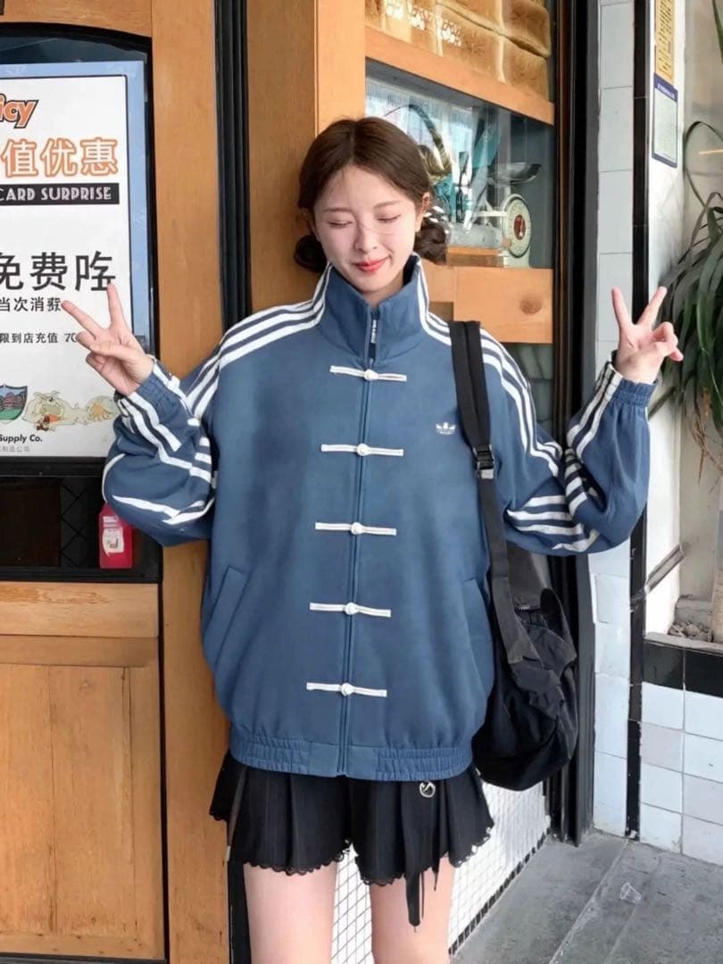 adidas アディダス 中国限定 巳年チャイナトラックジャケット ネイビー