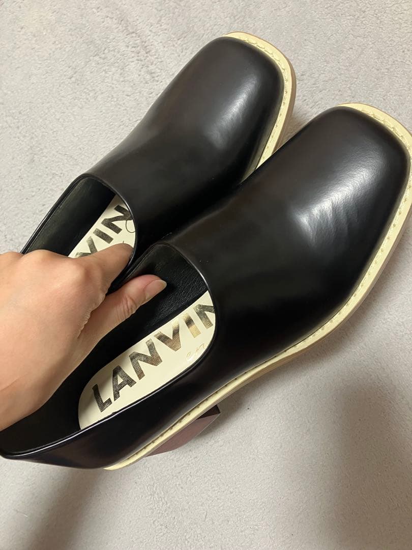 user_f96b0ee5様専用】 カラーブロックスクエアパンプス - メルカリ