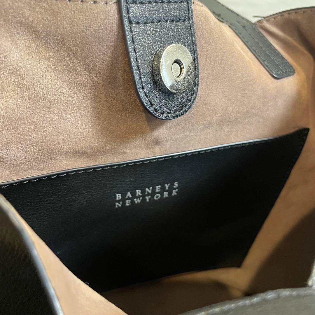バーニーズニューヨーク】ロゴトートバッグ 黒 美品 肩掛け◎ - メルカリ
