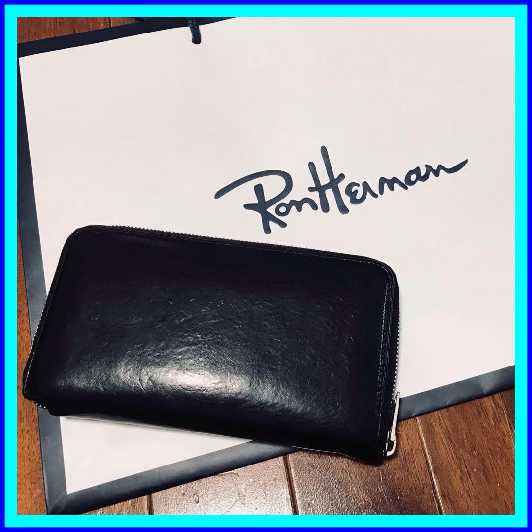 Ron Herman ロンハーマン レザー ロングウォレット 長財布 本革 黒