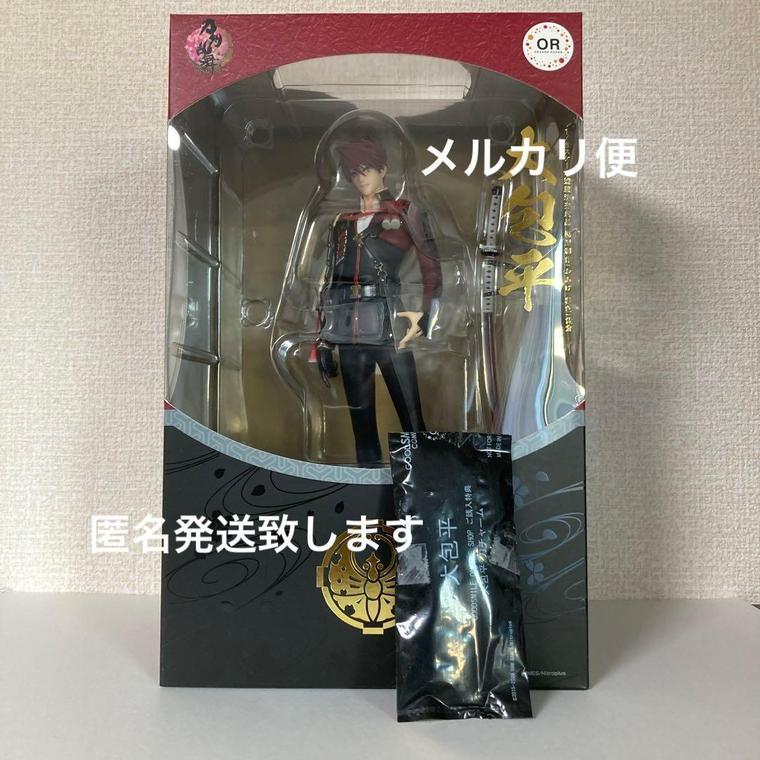 新品 特典刀チャーム及びオマケでトートバッグ付き 刀剣乱舞 大包平 フィギュア 刀剣乱舞-ONLINE-」，篭手切江・豊前江・山鳥毛・日光一文字のコラボ
