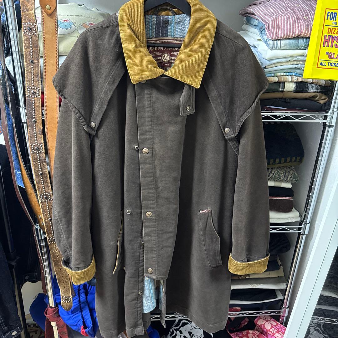 marlboroclassics ロングコート 90s マルボロ　古着 マルボロ Marlboro 90S reversible coat Rubber&Corduroy ロングコート