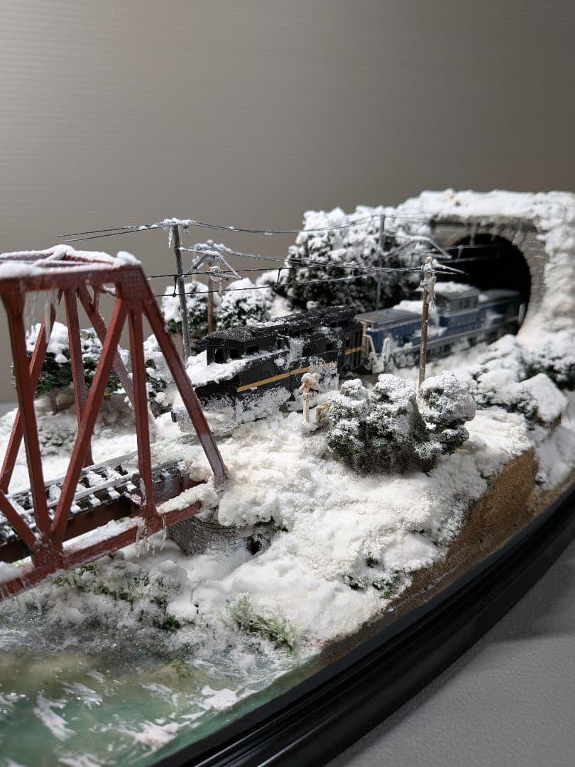 No.64Nゲージ鉄道ジオラマ車両付き Nゲージ用 鉄道ジオラマ展示台 37×26cm 6線ヤード | 長野県南箕輪村