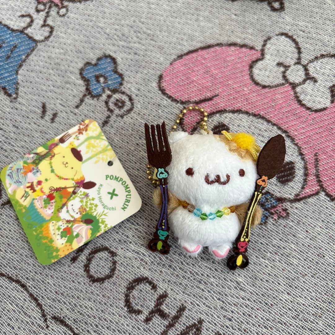 ポムポムプリンコラボマスコット　マフィン こんばんは😃🌃 ちょっと前に、ソラマチ限定のプリンくんとマフィン