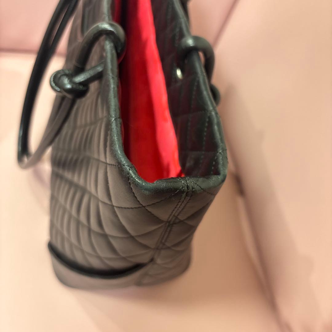 CHANEL ブラック キルティング トートバッグ - メルカリ