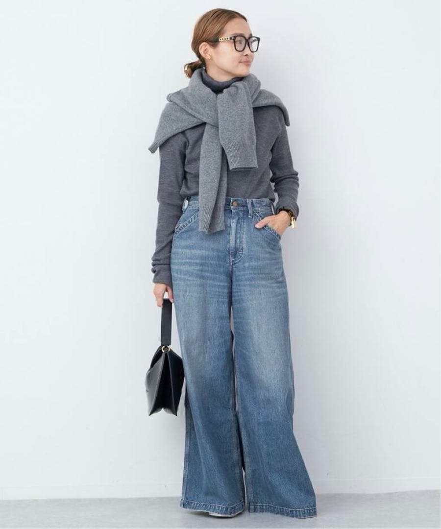 Deuxieme Classe Lee 別注 デニムワイドペインターパンツ 34