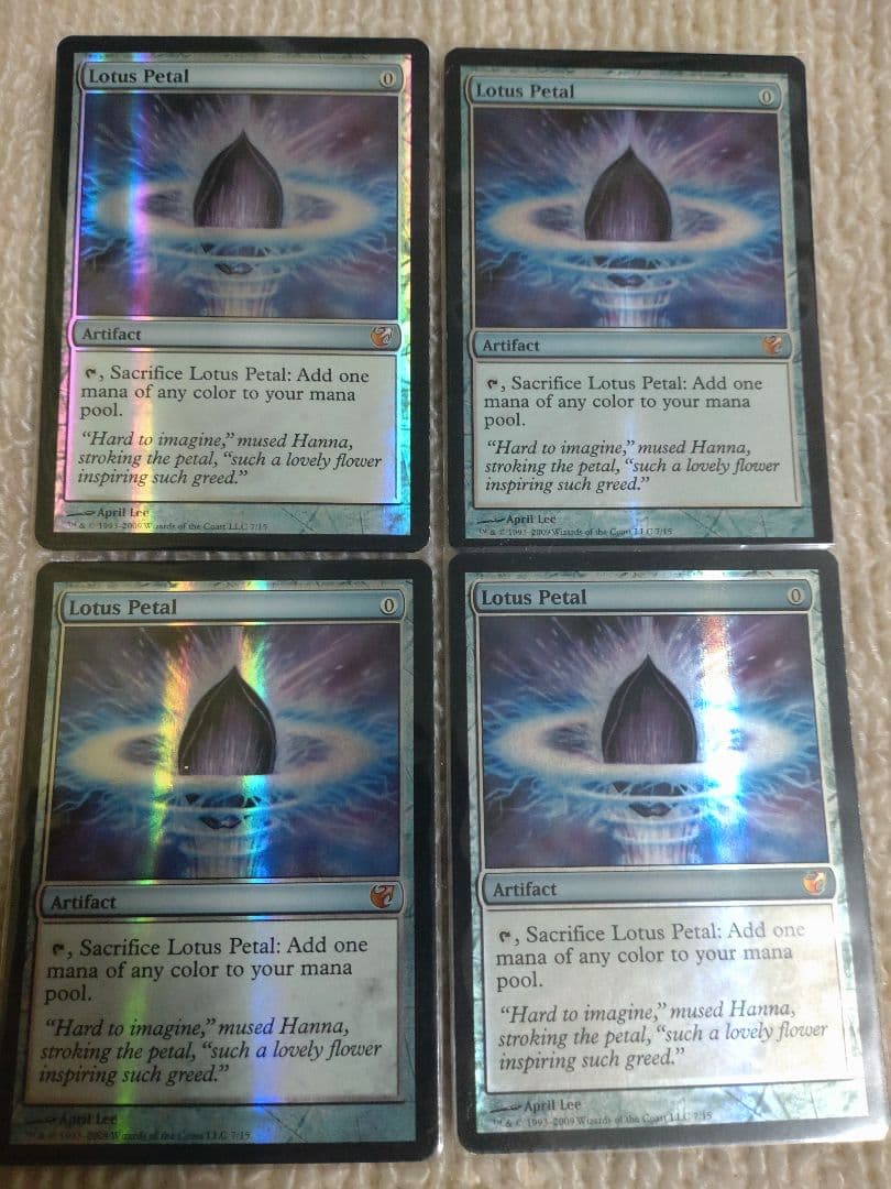 Lotus Petal 水蓮の花びら 4枚セット mtg 日本語1 英語3 S115218010