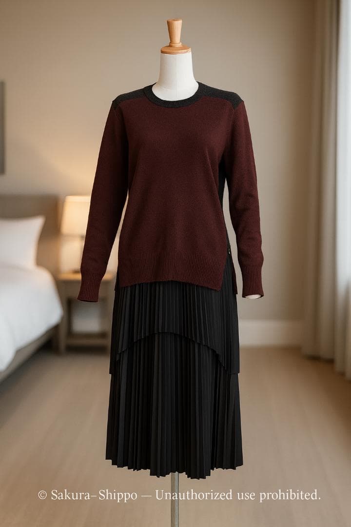 SALE❣️新品Vinceヴィンス カシミヤブレンド ブロックニット Sサイズ