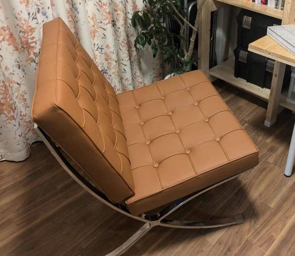 【値引き販売】バルセロナチェア(キャメルブラウン)