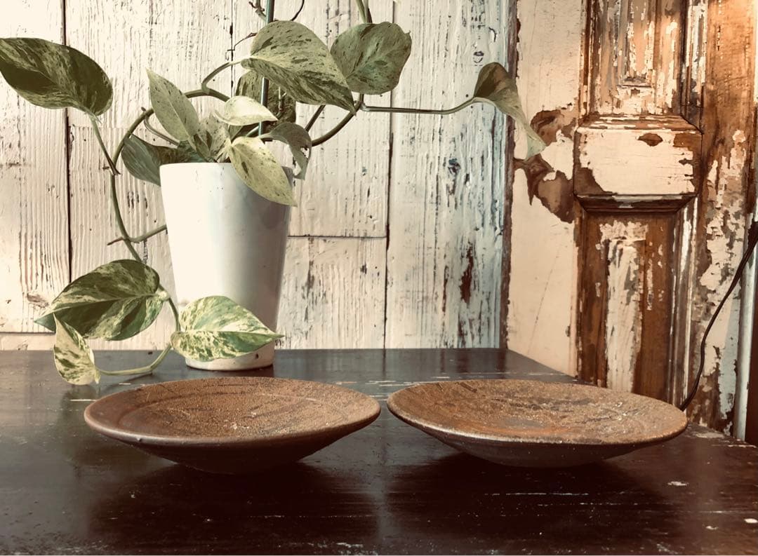 ◆398◆藤原和　備前焼皿2枚