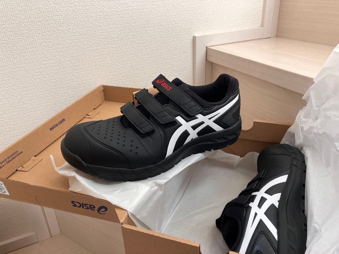 ASICS WINJOB 安全靴 ブラック/ホワイト　アシックス