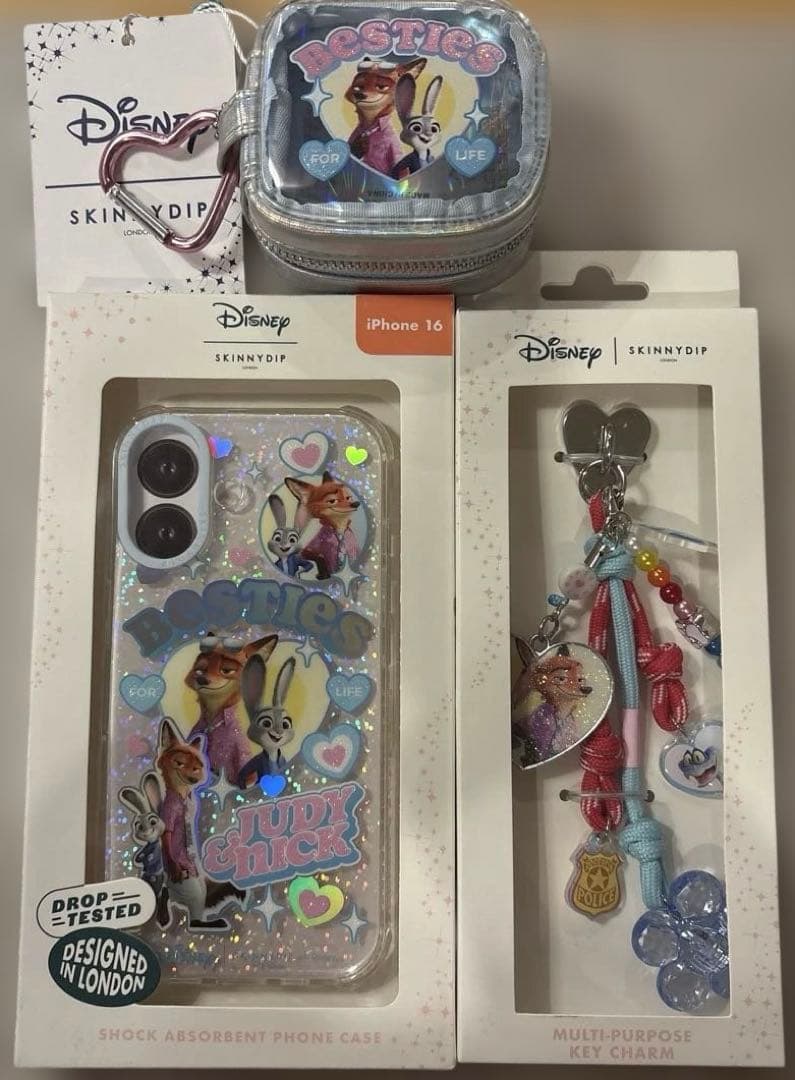 SKINNYDIP ズートピア2 iPhone16 チャーム　イヤホンケース