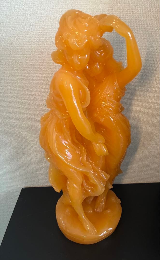 琥珀色 彫刻 置物 オブジェ インテリア 美術品 ヴィーナス風