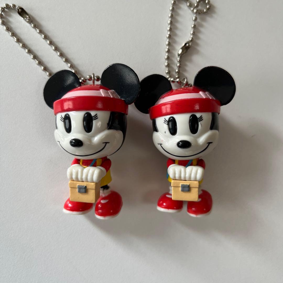 レトロ ディズニー ミッキー ミニー プーさん フィギュア キーホルダー