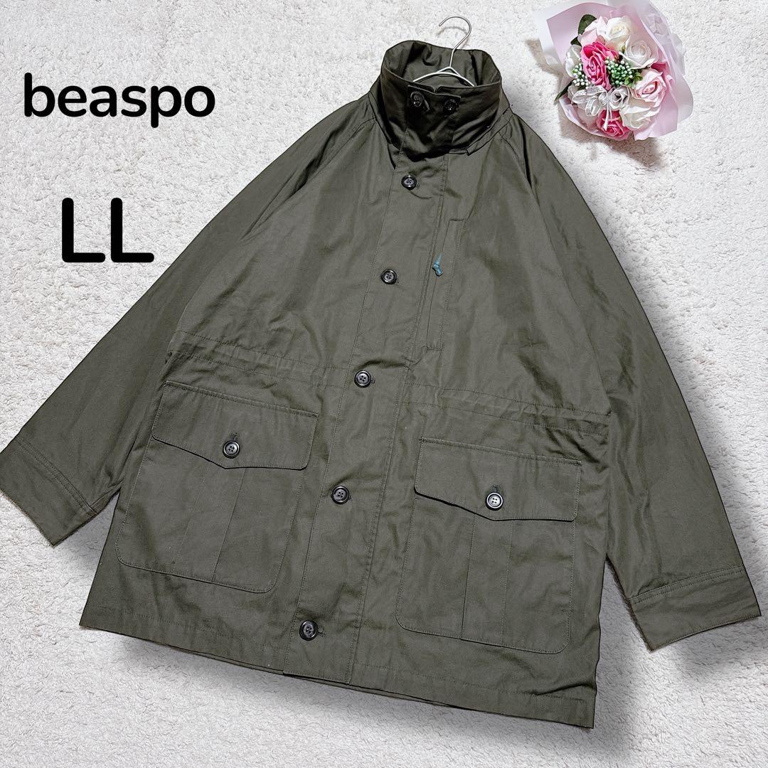 【ビアスポ beaspo】ペンタイルカントリー　マウンテンパーカー　カーキ　LL