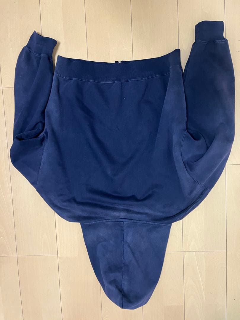 Belvetベルベットネイビー ジップアップフード付きパーカー - メルカリ