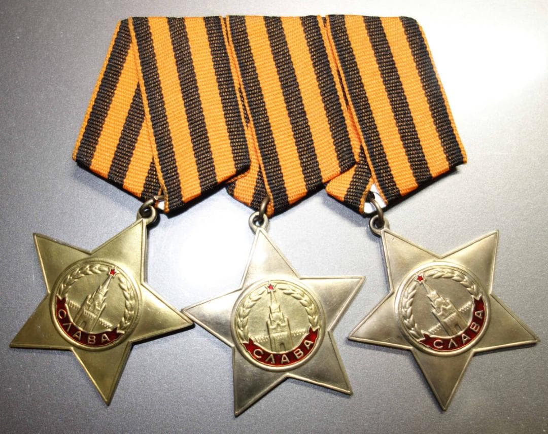 【東欧製/精密複製】栄光勲章　1 2 3級セット　ソビエト軍　ソ連軍