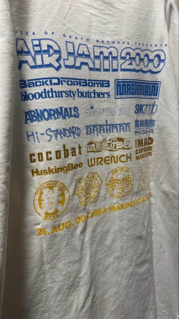 Hi-STANDARD AIR JAM 2000 tシャツ ホワイト Lサイズ - メルカリ