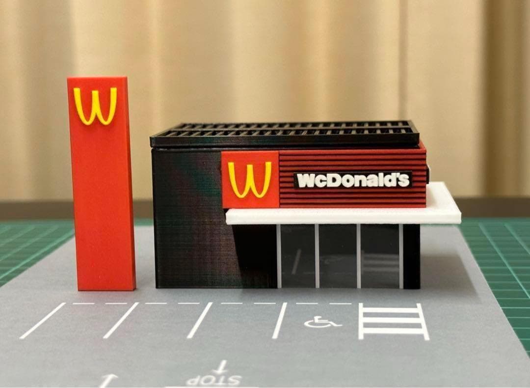 Nゲージ★ワクドナルド★鉄道模型★フィギュアに★1/64より小★ジオラマに Amazon.co.jp: 建築模型 【WAC-001-150】 1/150 Nゲージ ミニチュア