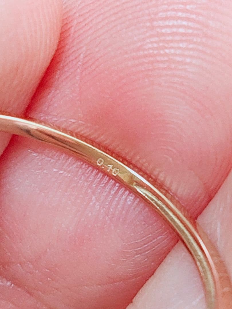 新入荷 未使用 k18PG ダイヤモンド 0.10ct エタニティ リング