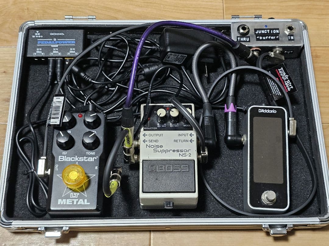 エフェクターセット、ケース配線付き