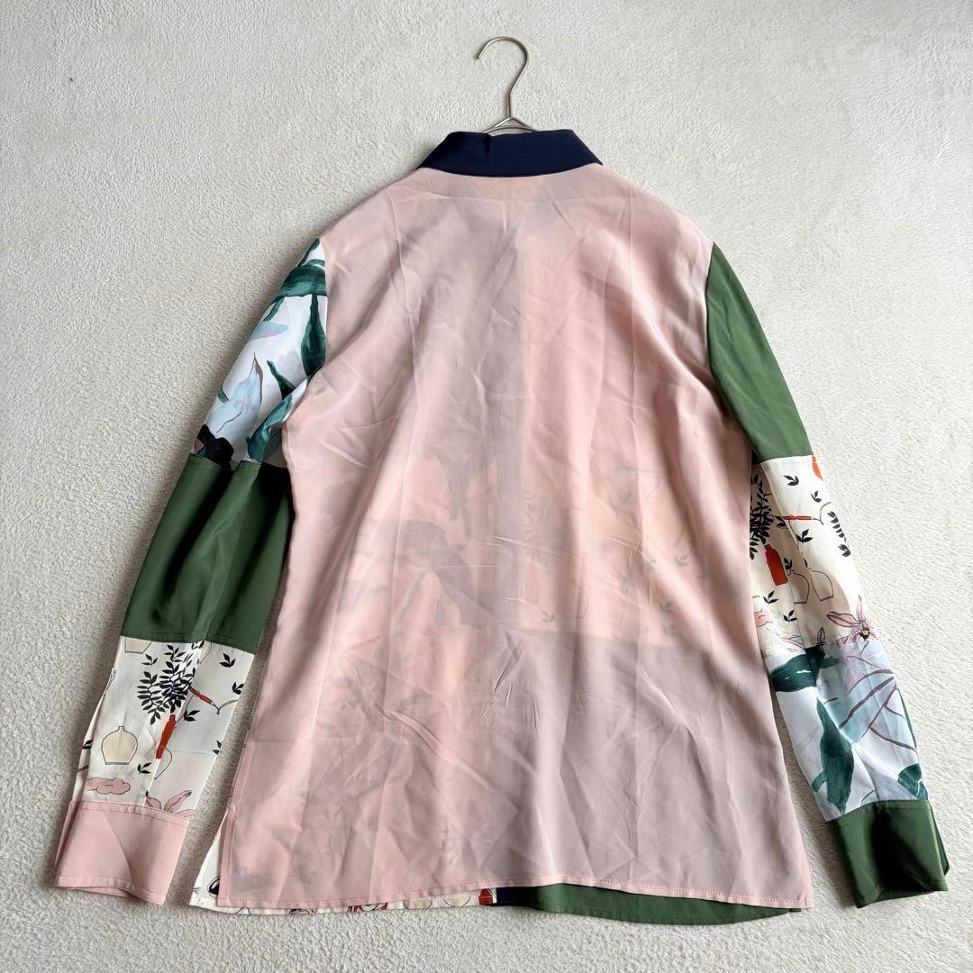 TORY BURCH トリーバーチ 長袖シャツ パッチワーク シルク100 L - メルカリ