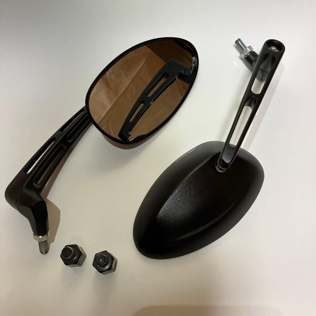 KiWAV バイクミラー オーバル 黒 M10 アルミ製 Amazon | KiWAV バイクミラー オーバル 黒 アルミ製 スロット付き柄
